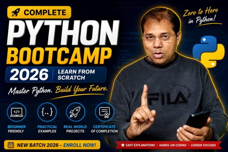 Complete 2026 Python Bootcamp: Learn Python from Scratch